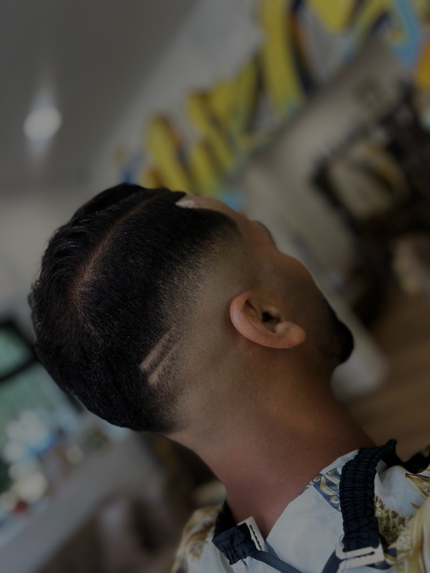 Sfumatura uomo con linee precise a Scar Shop Prato